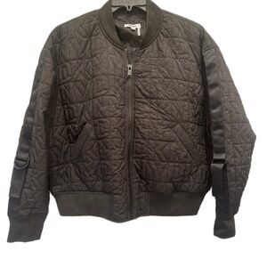 DKNY Black Quilted Bomber Jacket size XL.  # A03